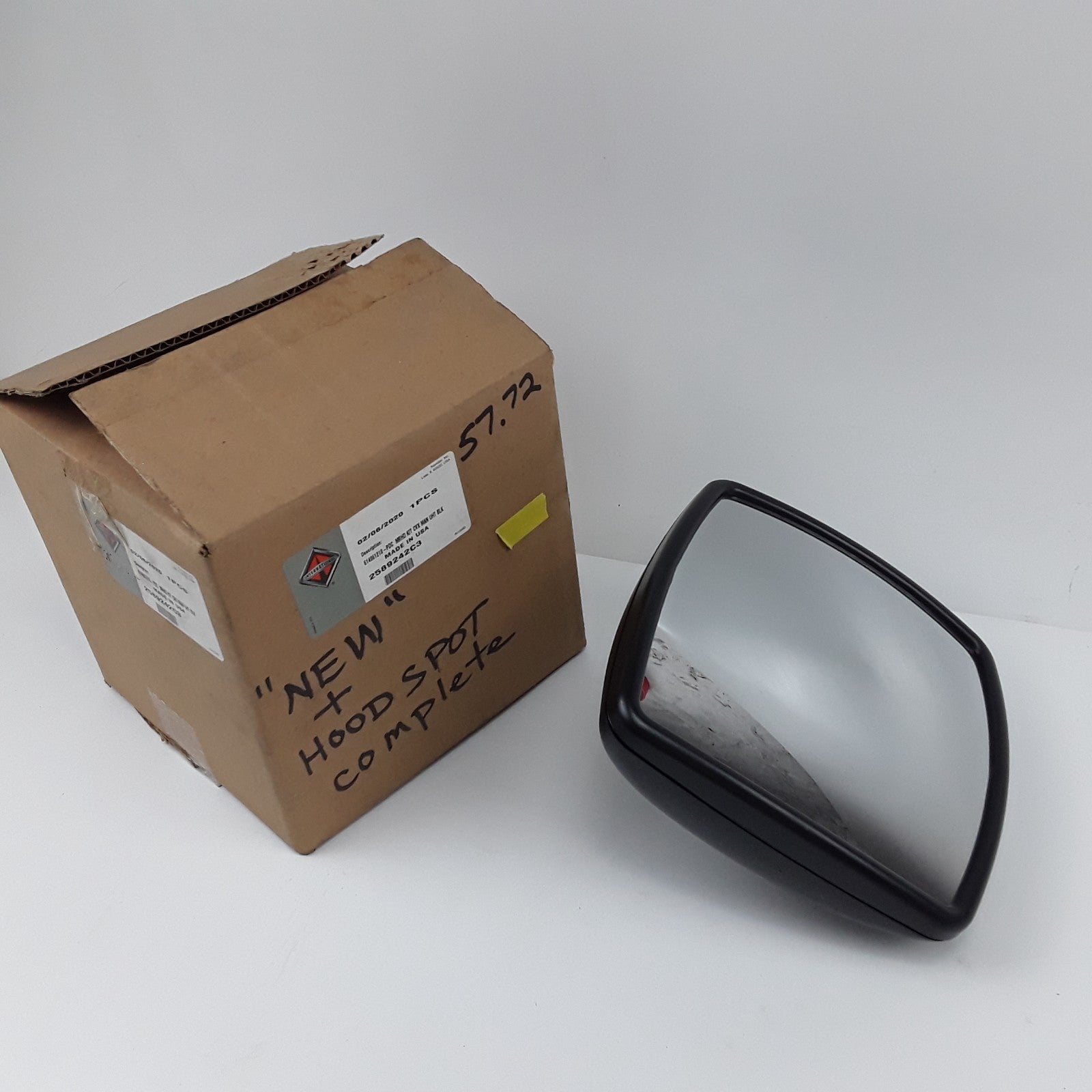 International 2589242C3 Door Mirror Head Convex Black Finish For Navistar Trucks