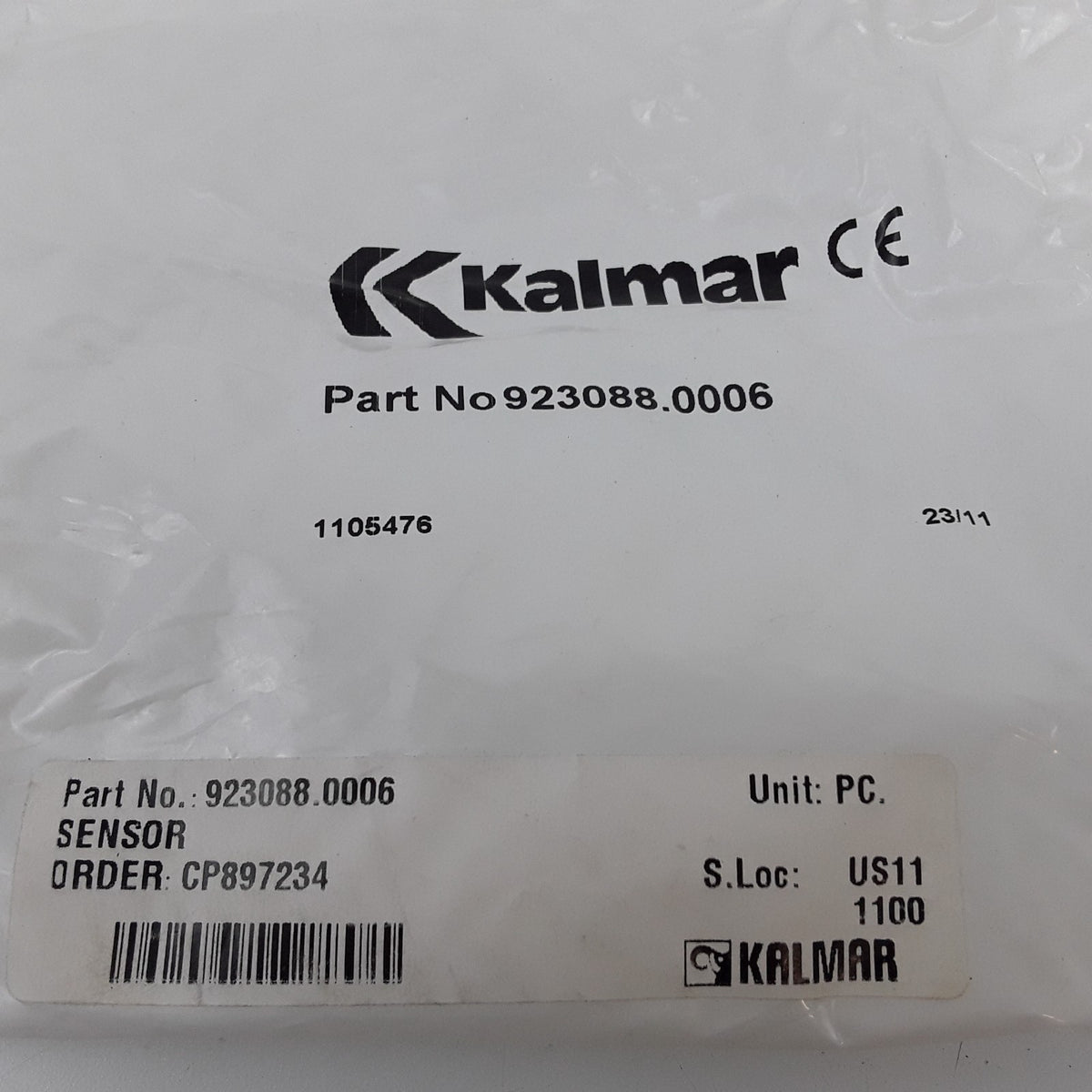 Genuine Kalmar 923088.0006 Transmission Speed Sensor For Container Reach Stacker