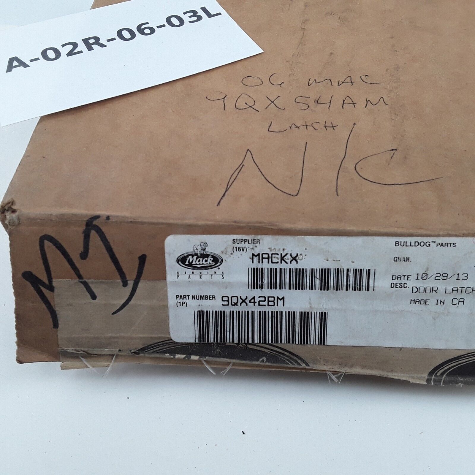 OEM Mack CH Door Latch Assembly 9QX41BM, 9QX42BM, 84168248, 9QX42BM, 25162625