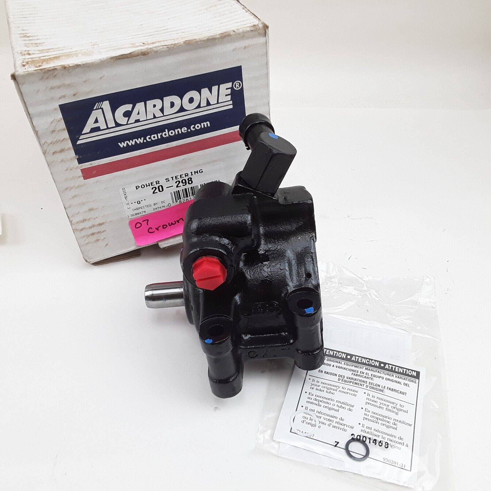 Cardone 20-298 Power Steering Pump Reman For 2004-2007 Ford Crown Victoria