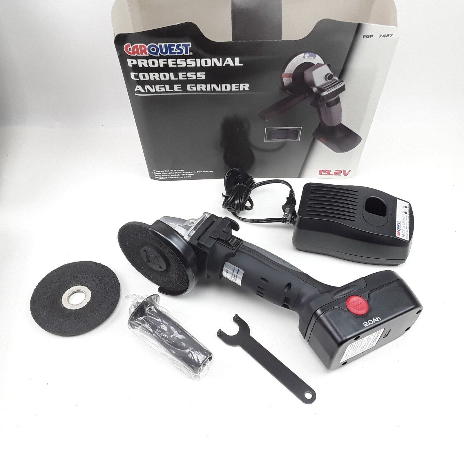 Carquest 7427 19.2V Cordless 4-1/2" Angle Grinder 7033/min (RPM) with Wheel