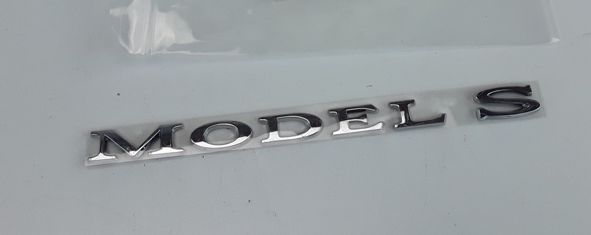 Model S 2012-2021 Rear Metal Lettering Badge 1013738-00-C Genuine OEM