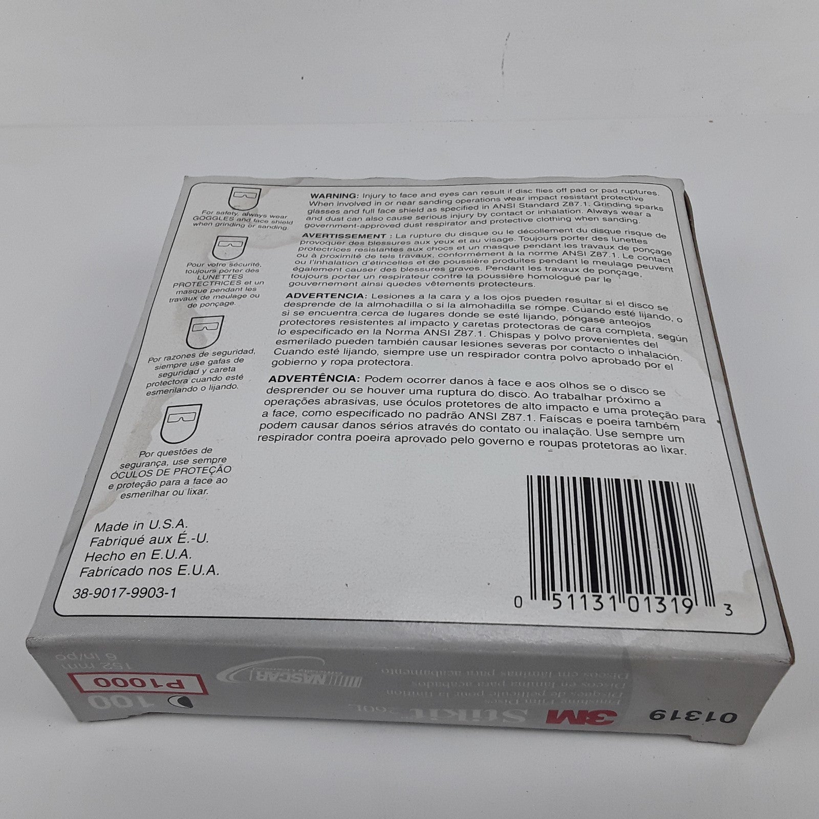 3M Stikit Finishing Film Abrasive Disc 260L 01319 6 in P1000 100 PCS Per Carton