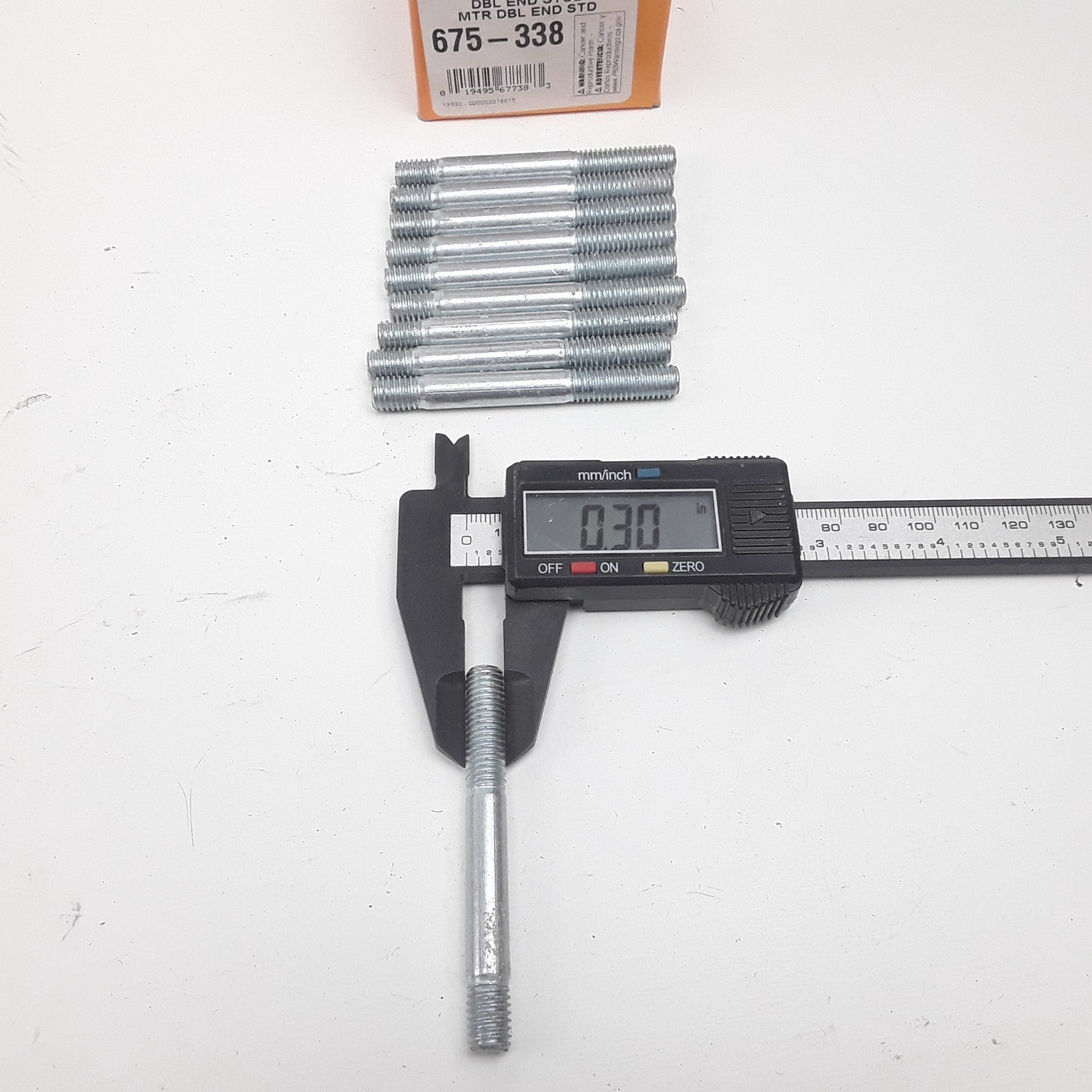 Dorman 675-338 Double Ended Stud Steel M8-1.25 x 24mm & M8-1.25 x 10mm Set of 10