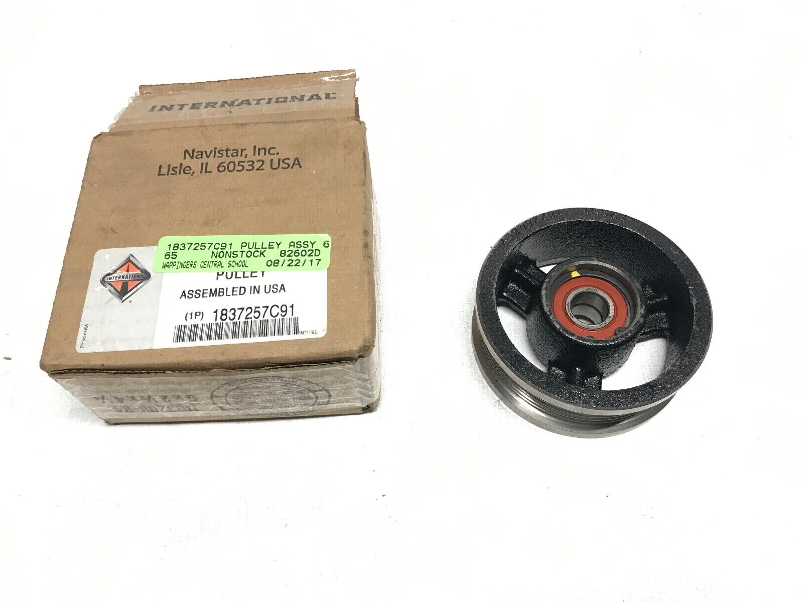 GENUINE INTERNATIONAL PULLEY ASSY 1837257C91 6 GROOVE IDLER FAST FREE SHIPPING - HotCarParts