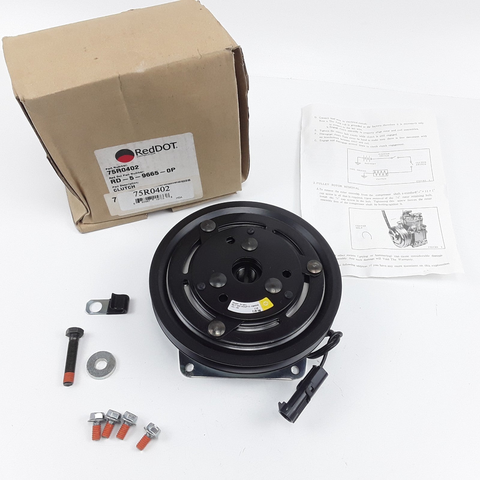 Red Dot 75R0402 A/C Compressor Clutch 12V MA-M13 RD-5-9665-0P