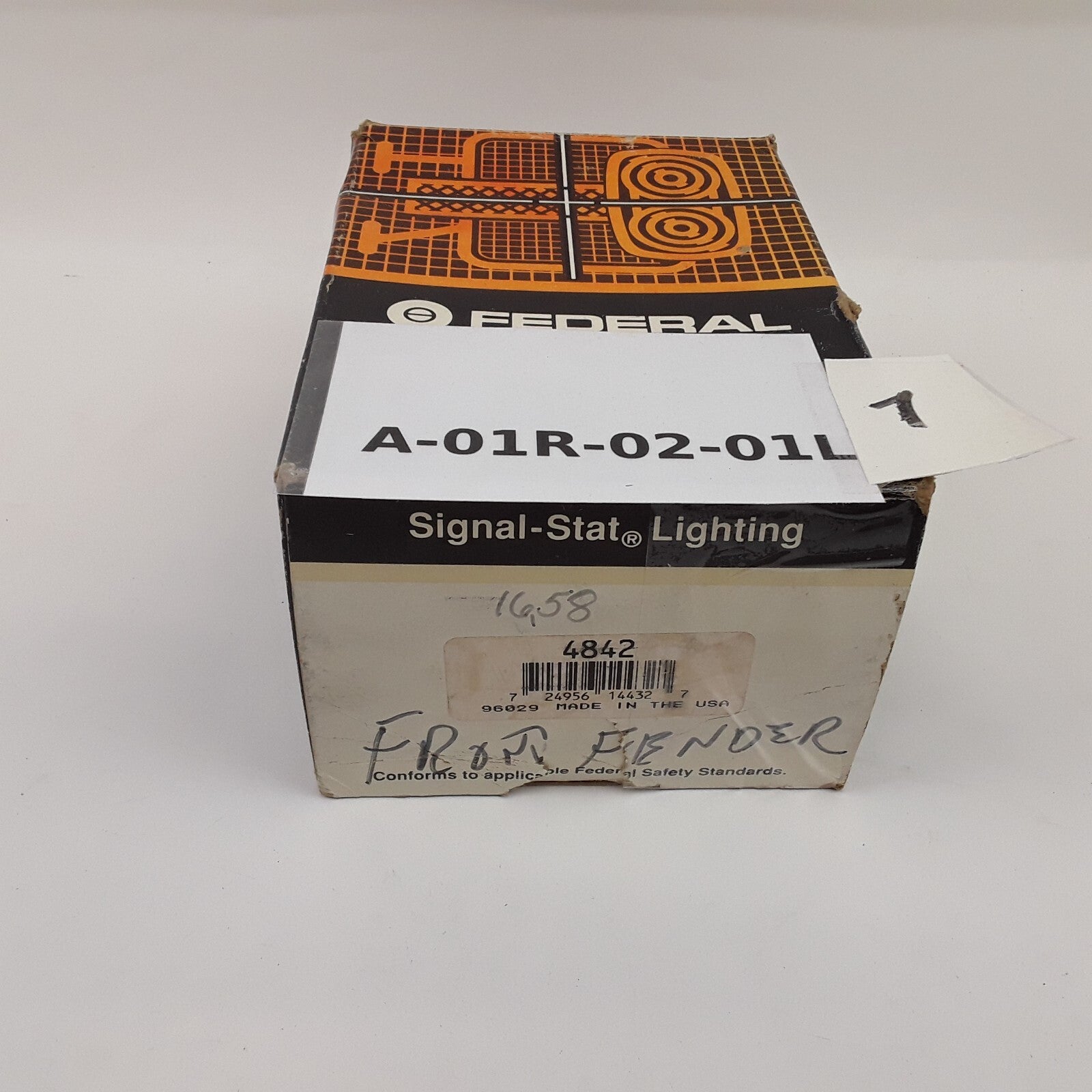 Signal-Stat 4842 Side Marker Truck Light Square 2 Stud Red/Yellow Dual Face