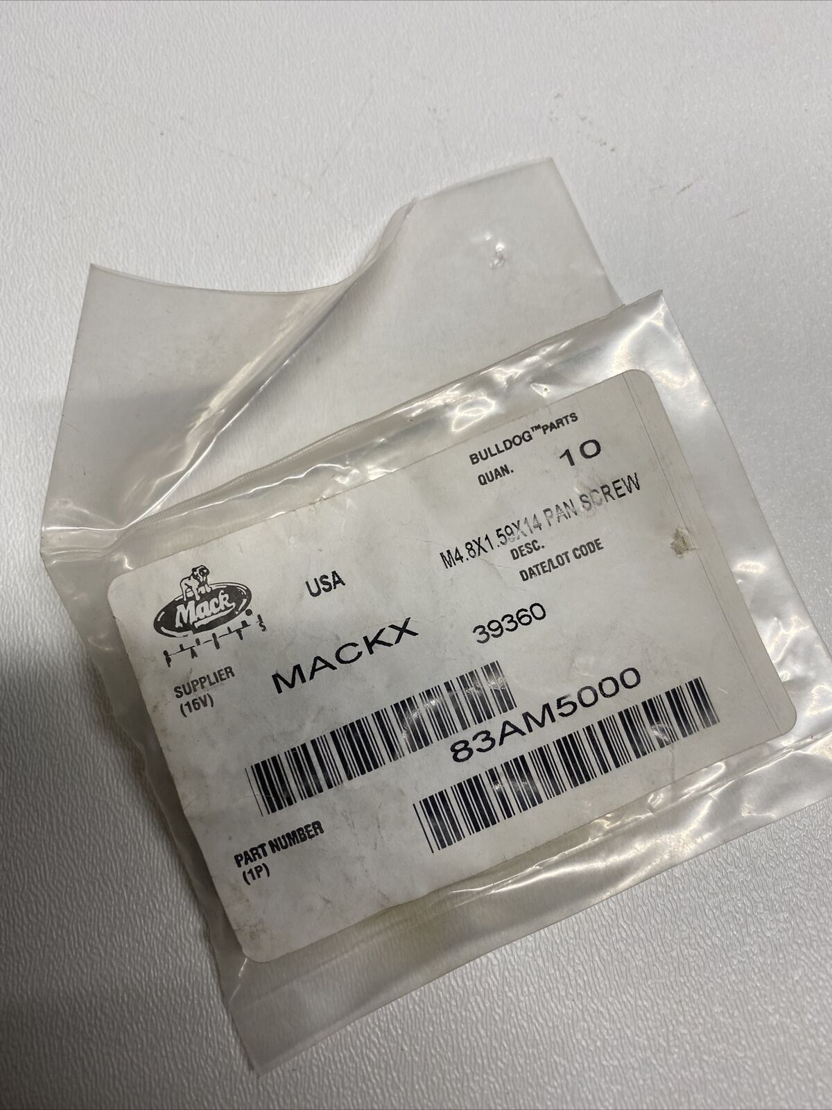 GENUINE MACK 83AM5000 PAN SCREW STUD 25106264 M4.8X1.59X14MM - 10 PCS. - HotCarParts