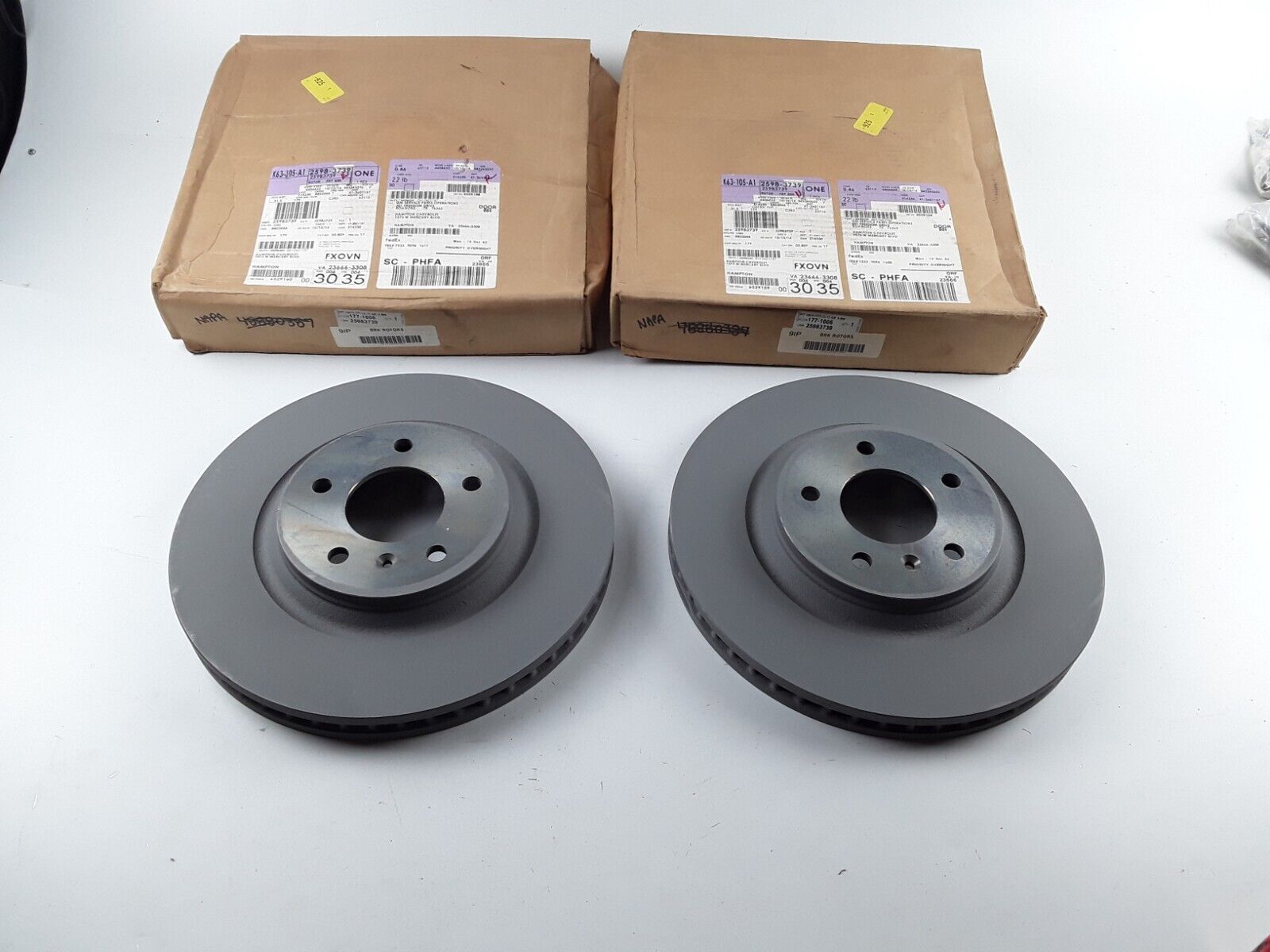 Pair Disc Brake Rotors Rear For Chevrolet Impala 2000-2009 2010 2011 OEM ACDelco - HotCarParts