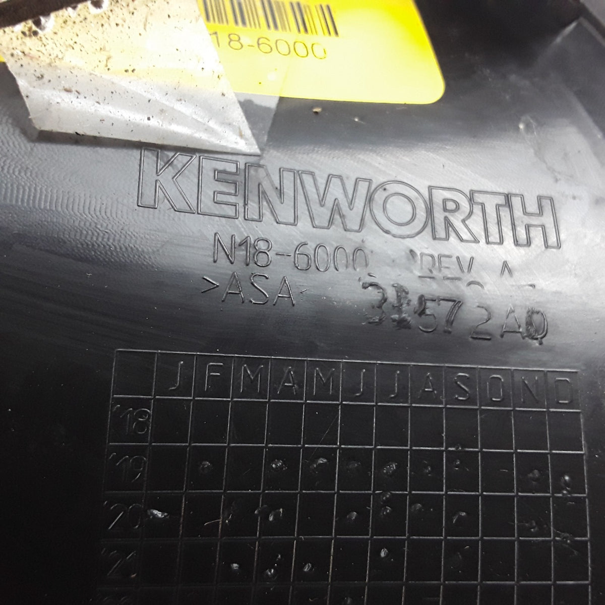 OEM Kenworth N18-6000 Left Hand Auxiliary Light Cover Fits Kenworth T680 Trucks