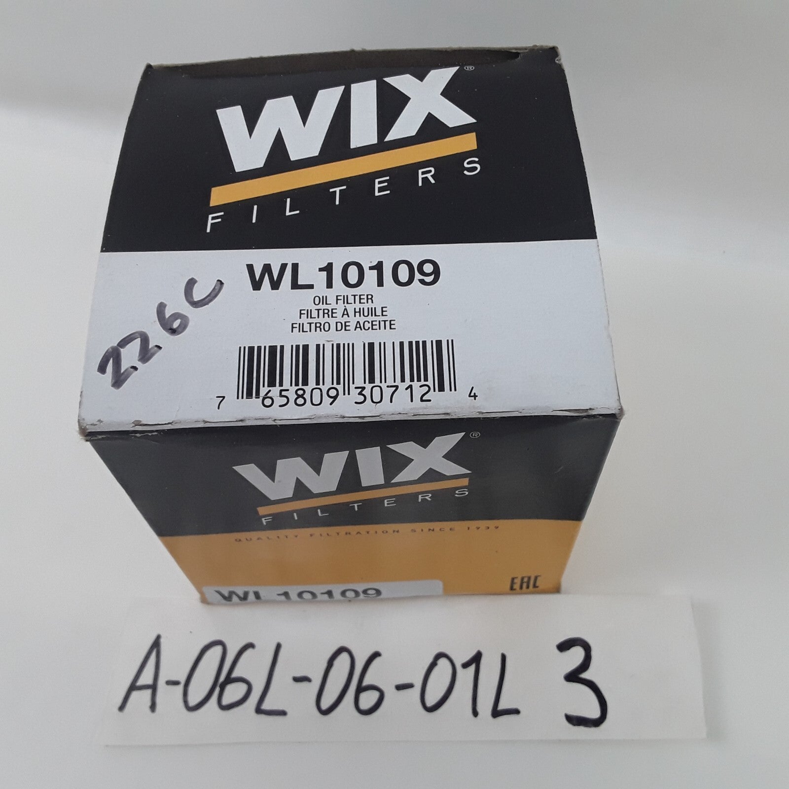 Spin-On Lube Engine Oil Filter Wix WL10109 For Bobcat Skid Steer Loaders
