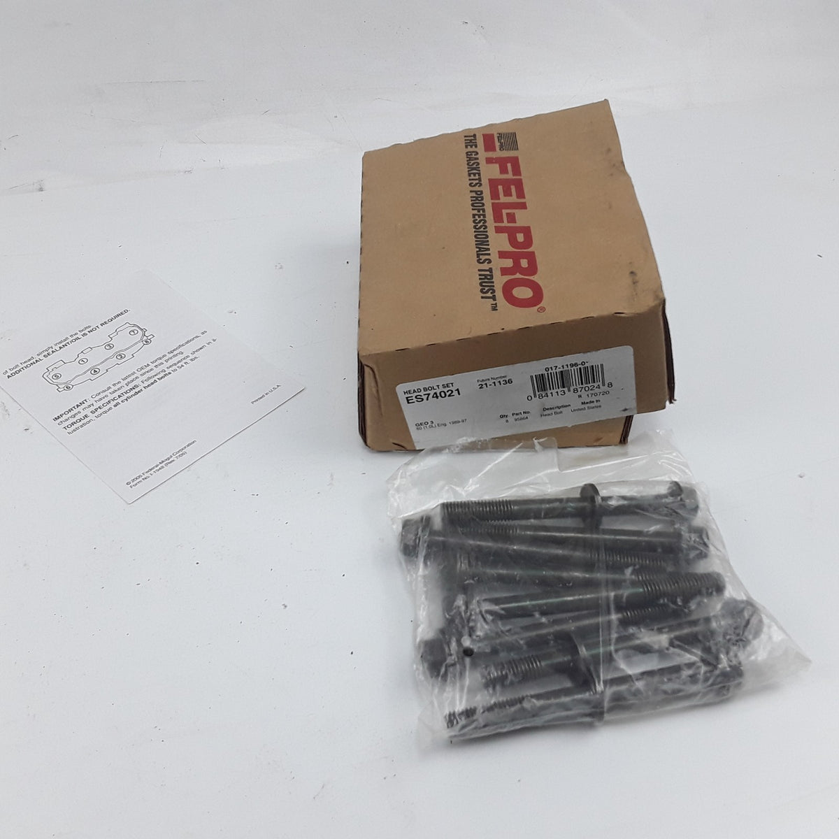 Engine Cylinder Head Bolt Set Fits Pontiac Suzuki Geo Chevrolet 1989 1990-2000