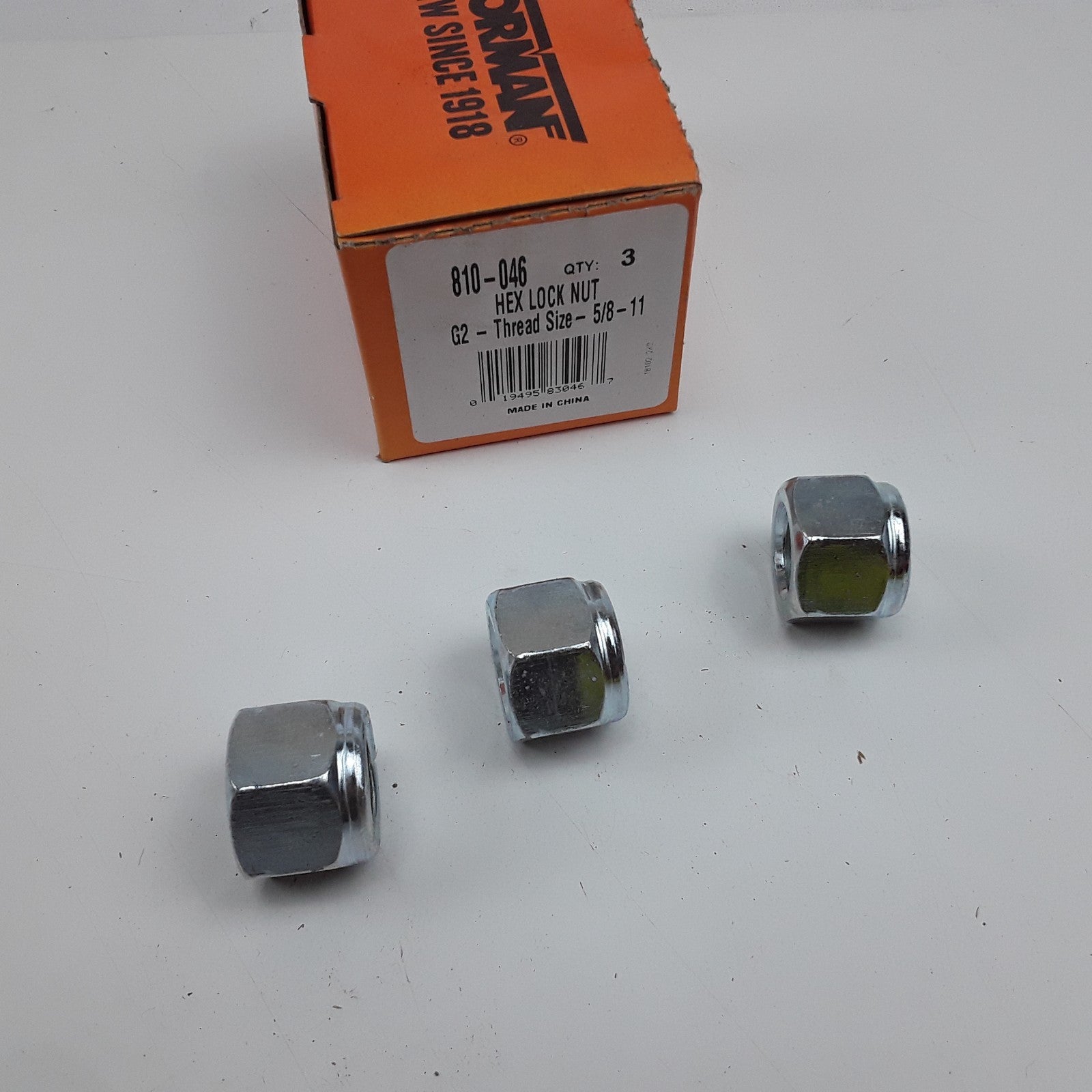Dorman 810-046 Hex Lock Nut Steel Insert-Grade 2-Thread Size 5/8-11 Set of 3