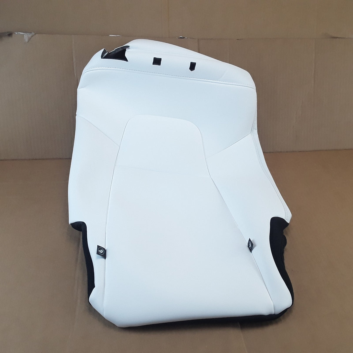 1963337-02-A Right White ISO Flag 2nd Row Seat Back Cover For Tesla Model Y OEM