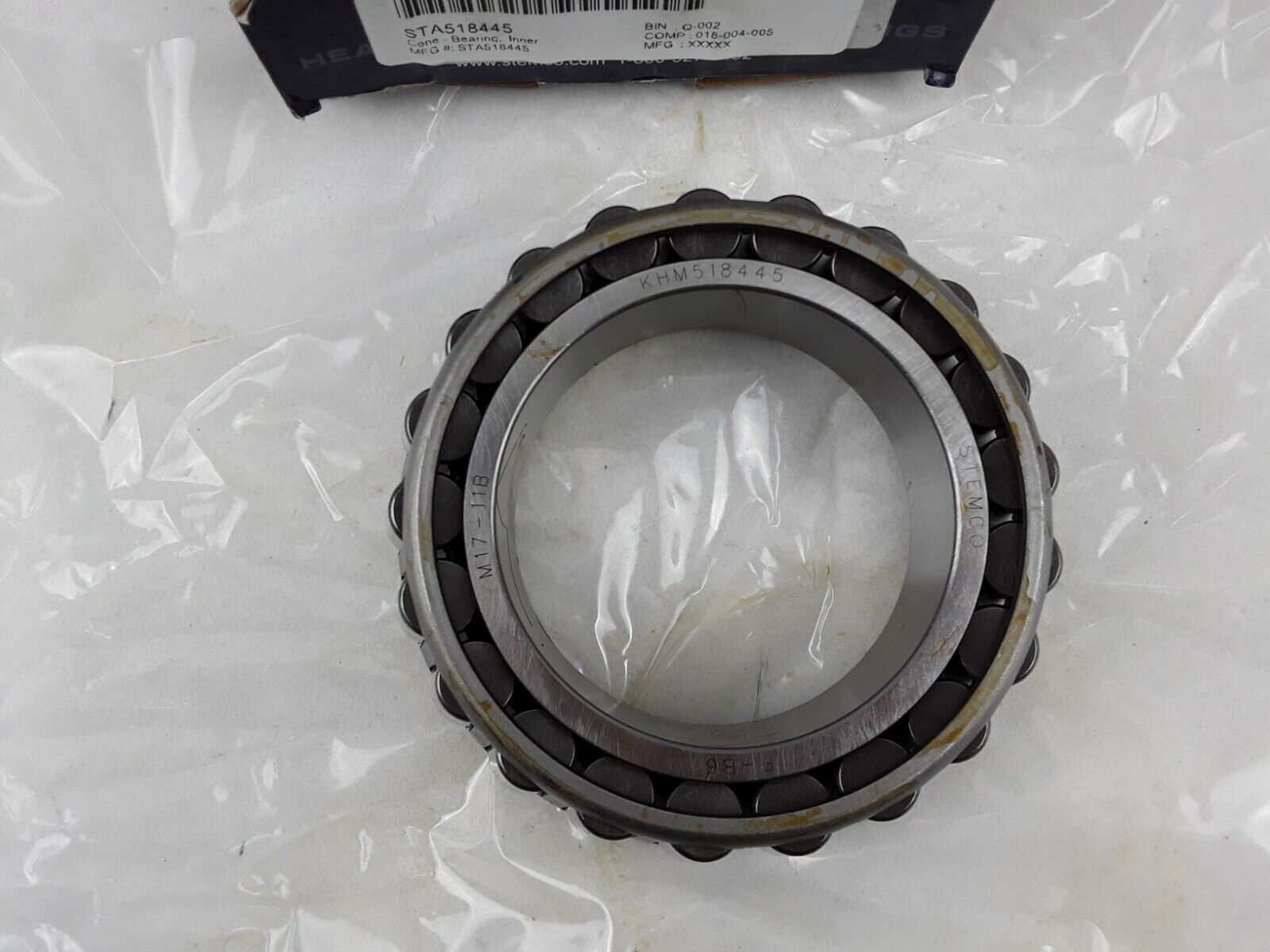 Stemco KHM518445 Tapered Roller Bearing Cone Inner STA518445 Fast Free Shipping - HotCarParts