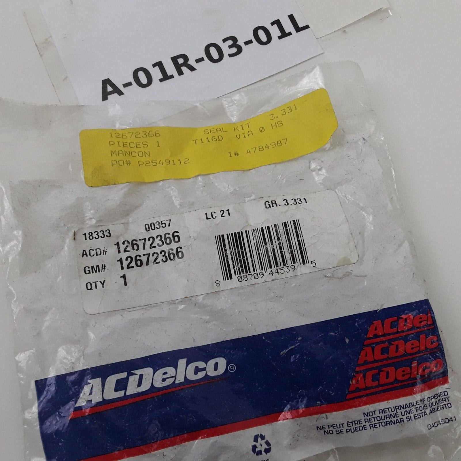 ACDelco 12672366 Fuel Injector Seal Kit GM Genuine Part for Chevrolet, GMC 2014