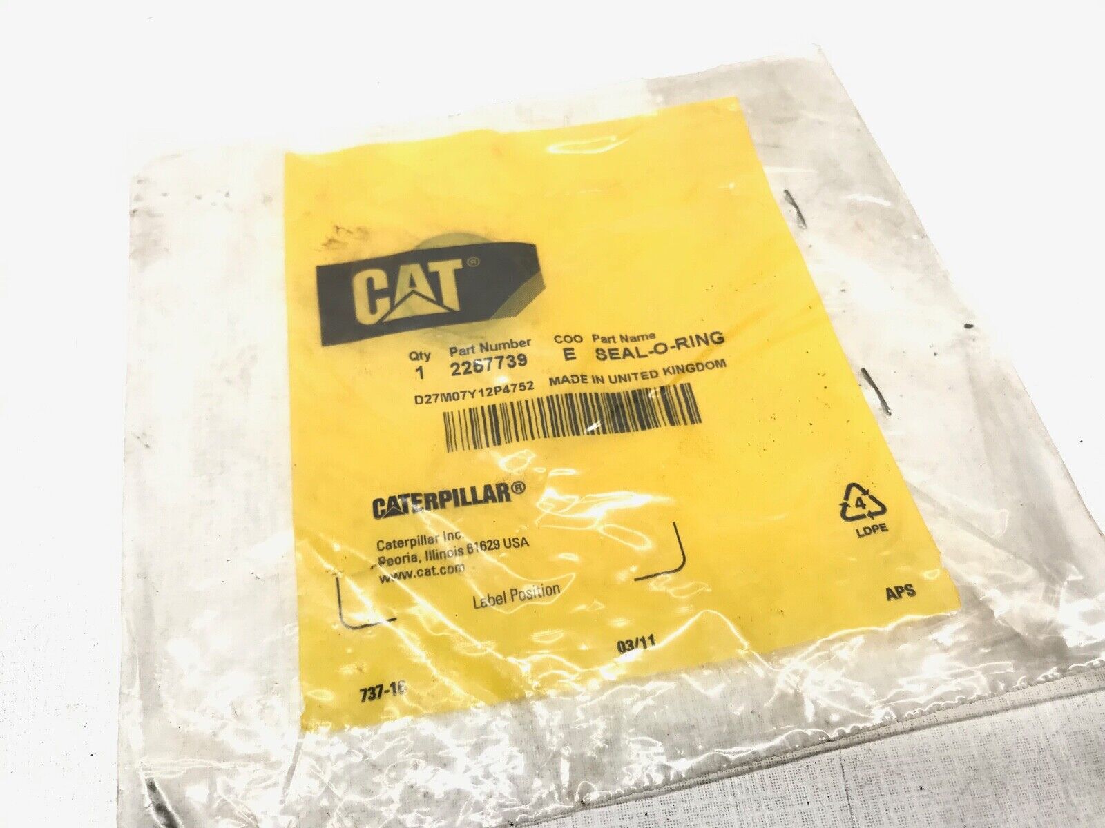 2257739 - SEAL PRESS fit CATERPILLAR (CAT) - HotCarParts