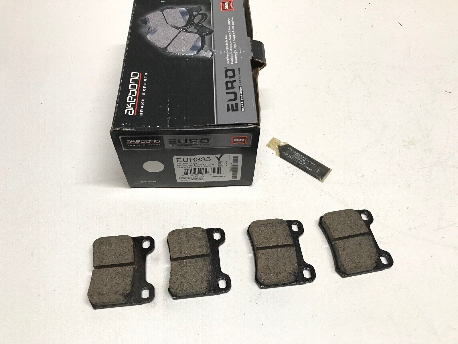 Disc Brake Pad Set-2.8 Rear Akebono EUR335 260E, 300CE, 300D, 300E, C220, C280, - HotCarParts