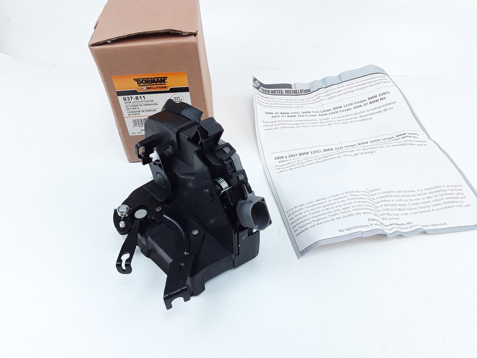 Front Right Door Lock Actuator Fits BMW M3 325Ci 330Ci (2001 2002 2003-2006)