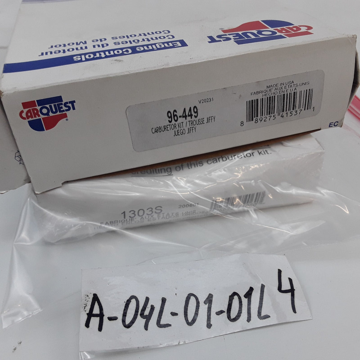 Carquest 96-449 Carburetor Repair Kit Replaces 12057 2G1117 2G1117 D5JL-K 1303