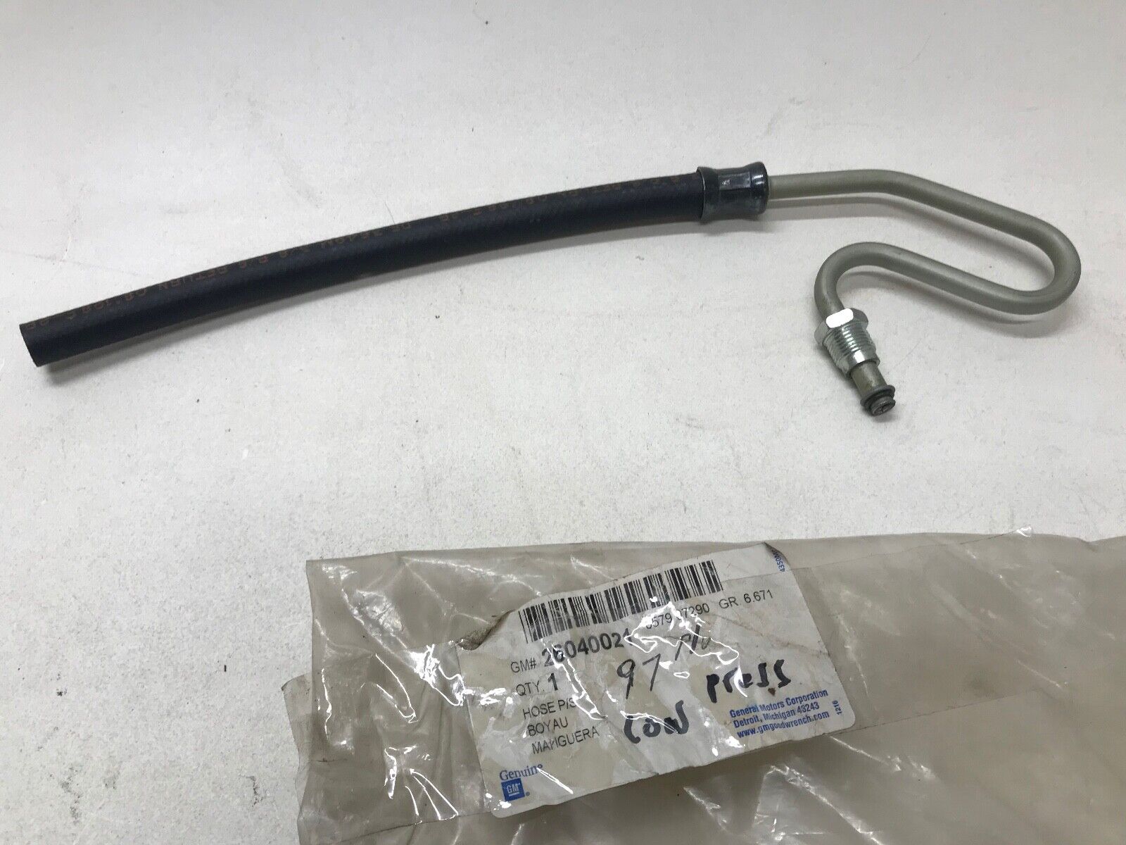 GENUINE GM 26040021 Hose Assembly - Power Steering Gear Outlet - HotCarParts