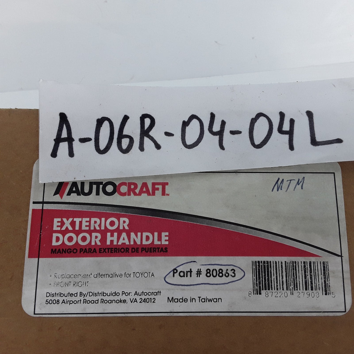 Front Left Exterior Door Handle Fits Toyota Tundra 2000 2001 2002 2003 2004-2006