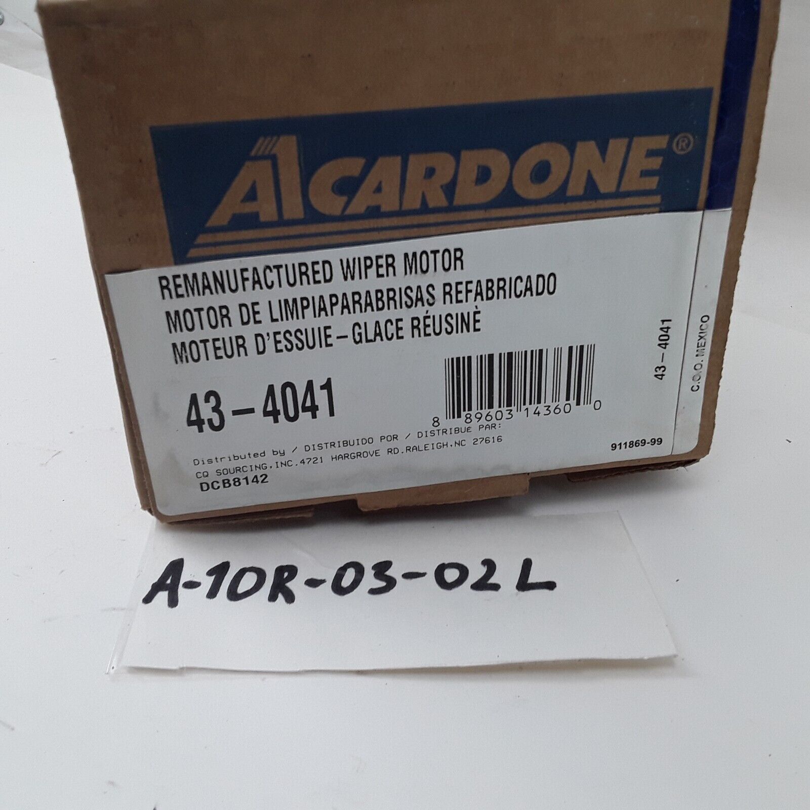 Cardone 43-4041 Windshield Wiper Motor Replacement Part For Honda Civic 2006-11