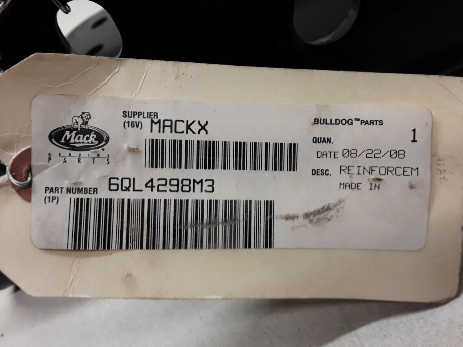 MACK 6QL4298M3 REINFORCEM / BRACKET FAST FREE SHIPPING - HotCarParts