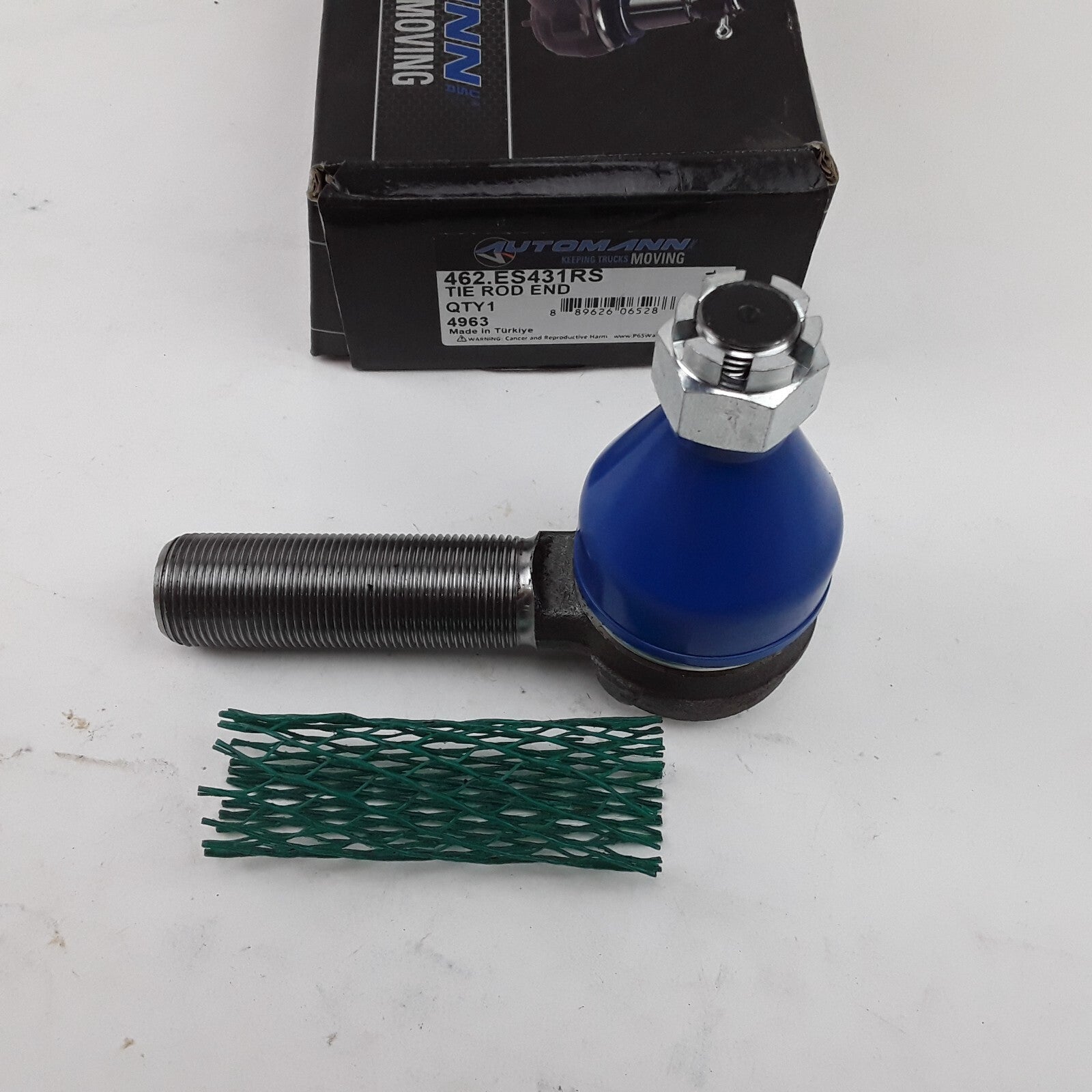 Automann 462.ES431RS Tie Rod End Assembly Black Blue Left Hand Threaded