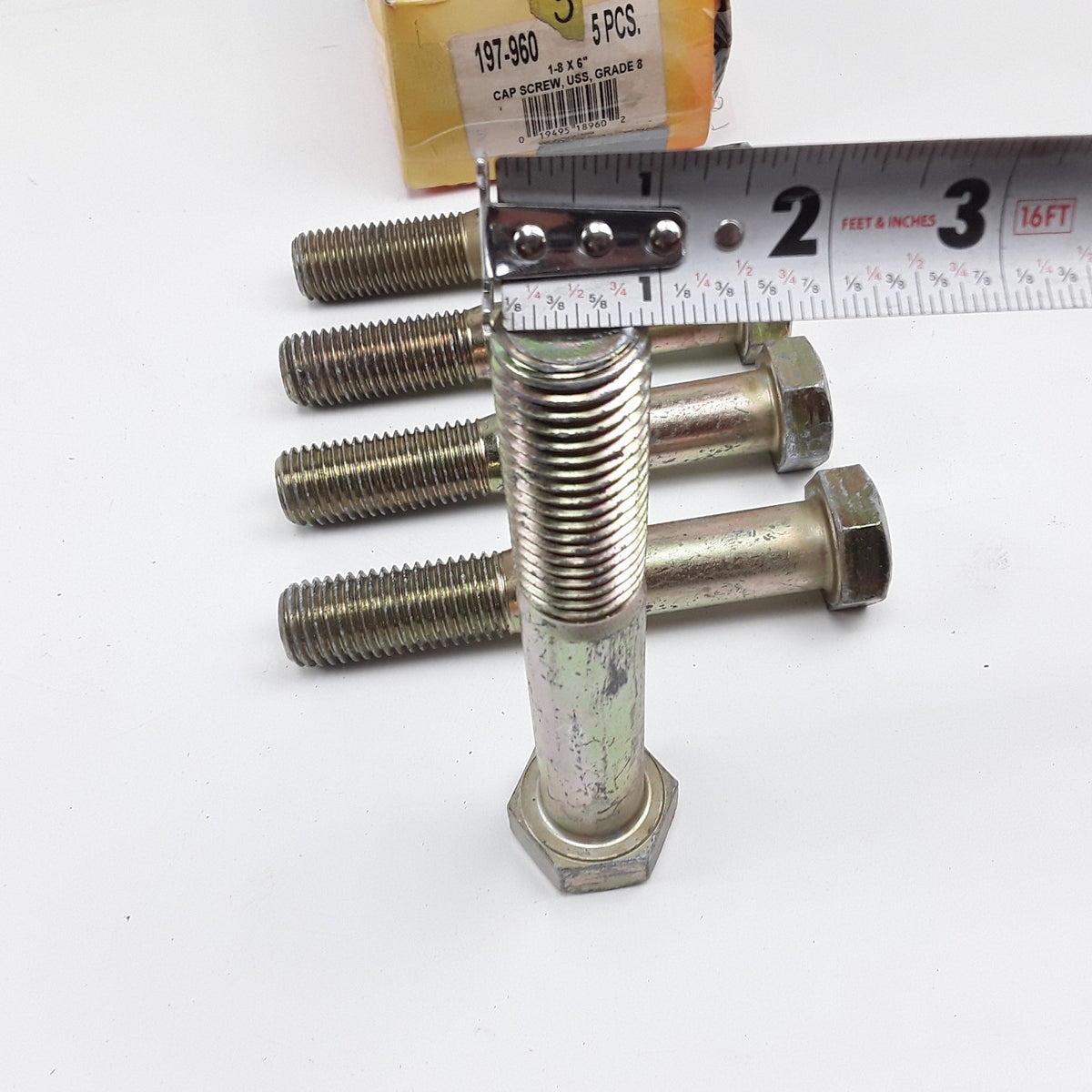 Dorman 197-960 Kit of 5 Cap Screw Durable Hex Head-Grade 8- 1-8 x 6 in
