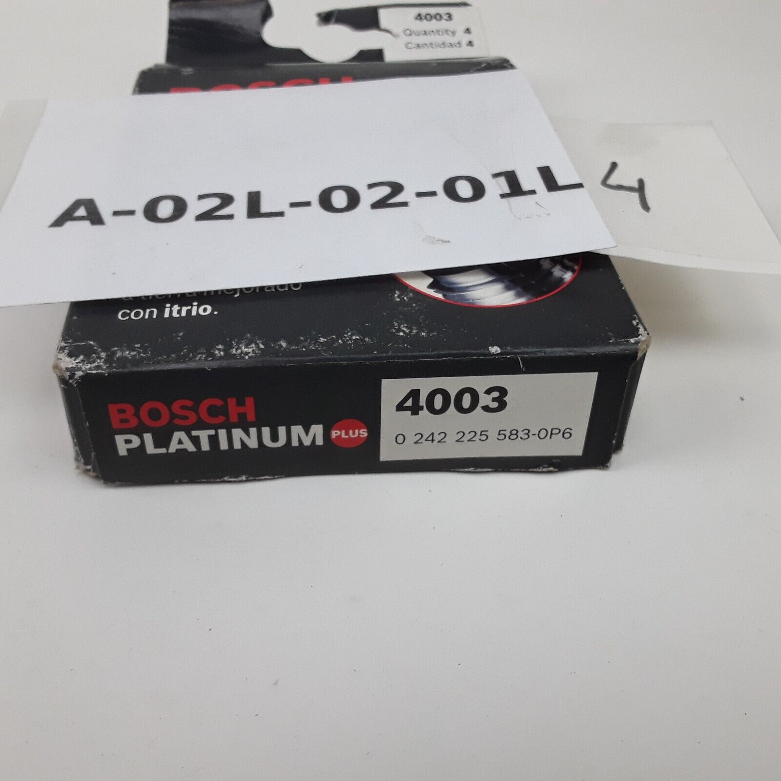 4 Bosch 4003 Spark Plug Platinum Plus Quicker Starts For Chrysler, Jeep, Toyota