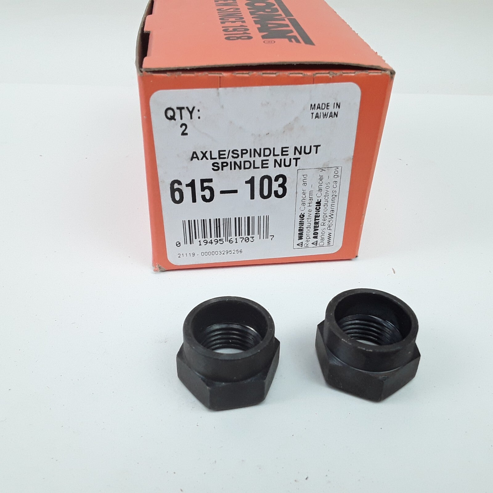 Set of 2 Staked Spindle Nut M16-1.5 Hex Size 21mm Fits Ford Mazda Mercury Suzuki