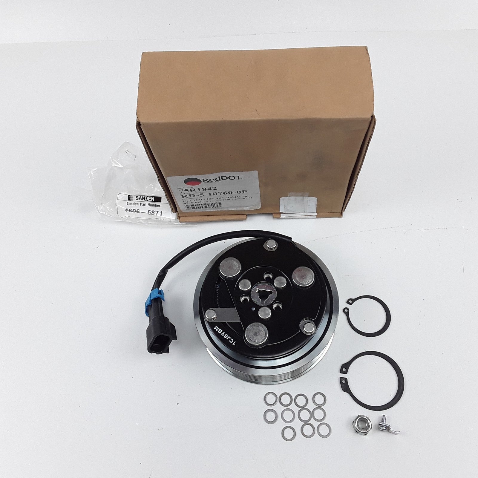 Red Dot 75R1842 A/C Compressor Clutch Assembly 12V 119mm Heavy Duty