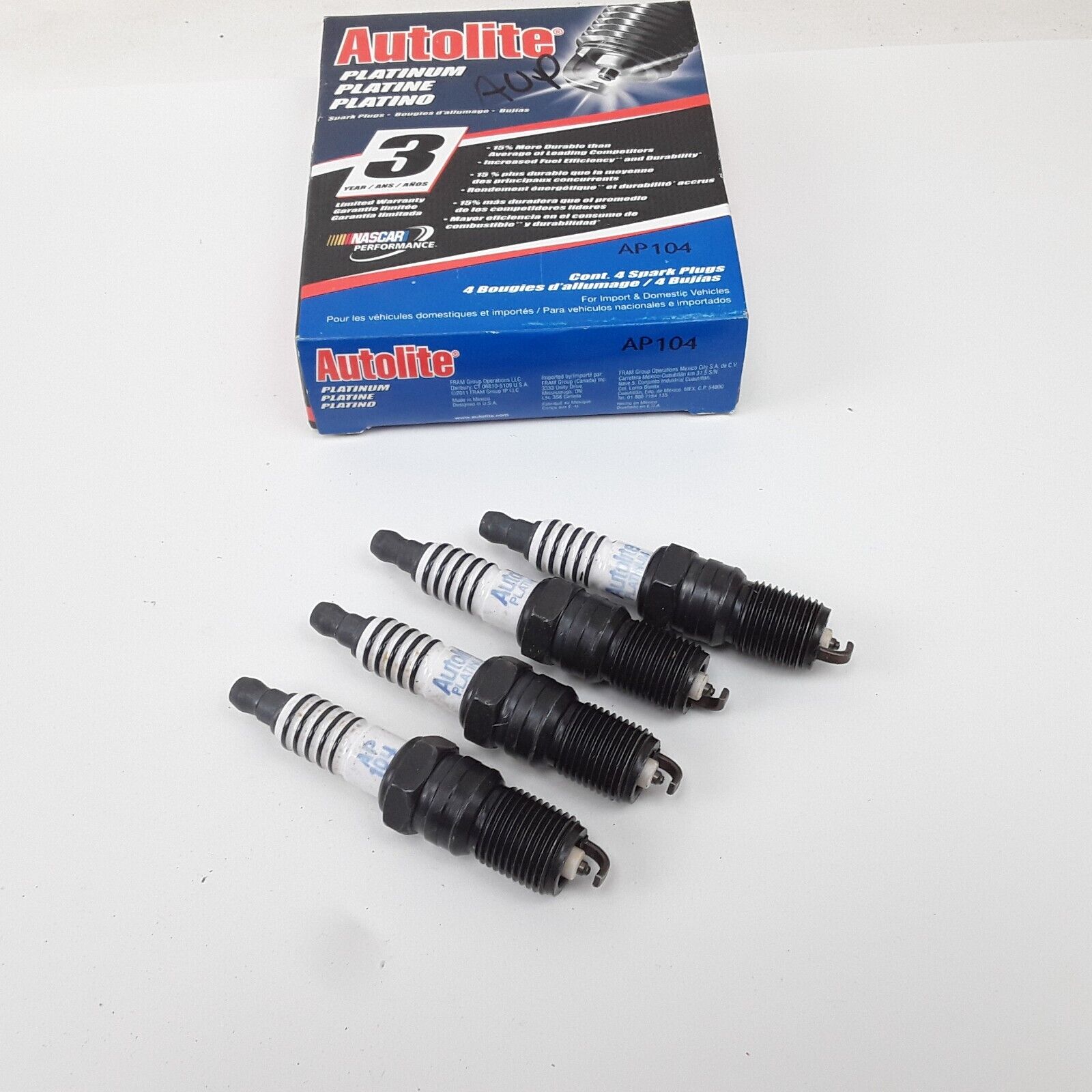 4 Platinum Spark Plugs Fits Mercury Lincoln Mazda Buick Cadillac Ford 1976-2014