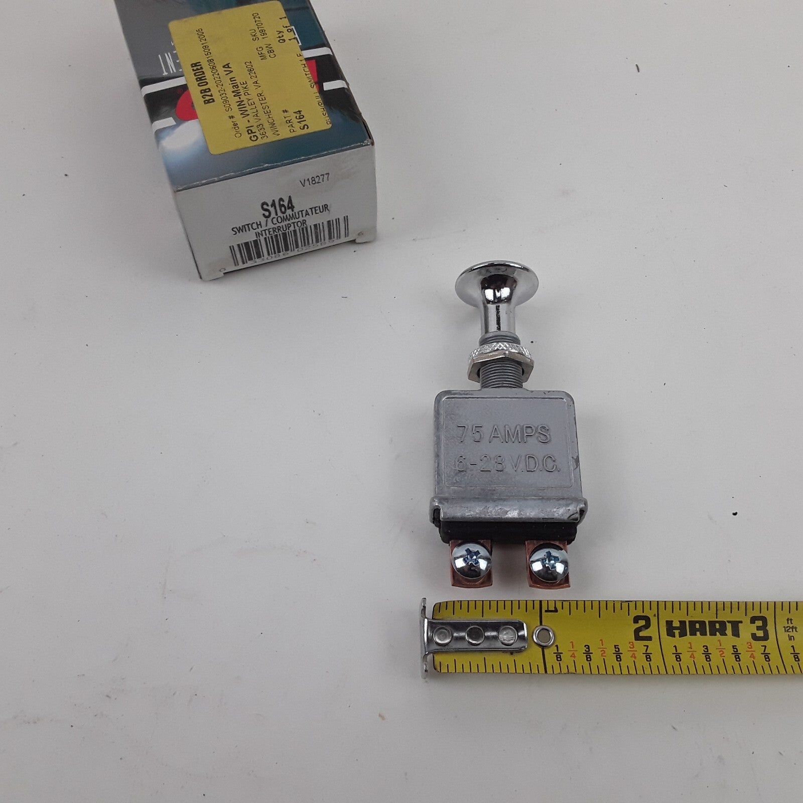 BWD S164 Car Truck Push-Pull Switch/Commutateur Interruptor 75 Amps 6-28 V.D.C