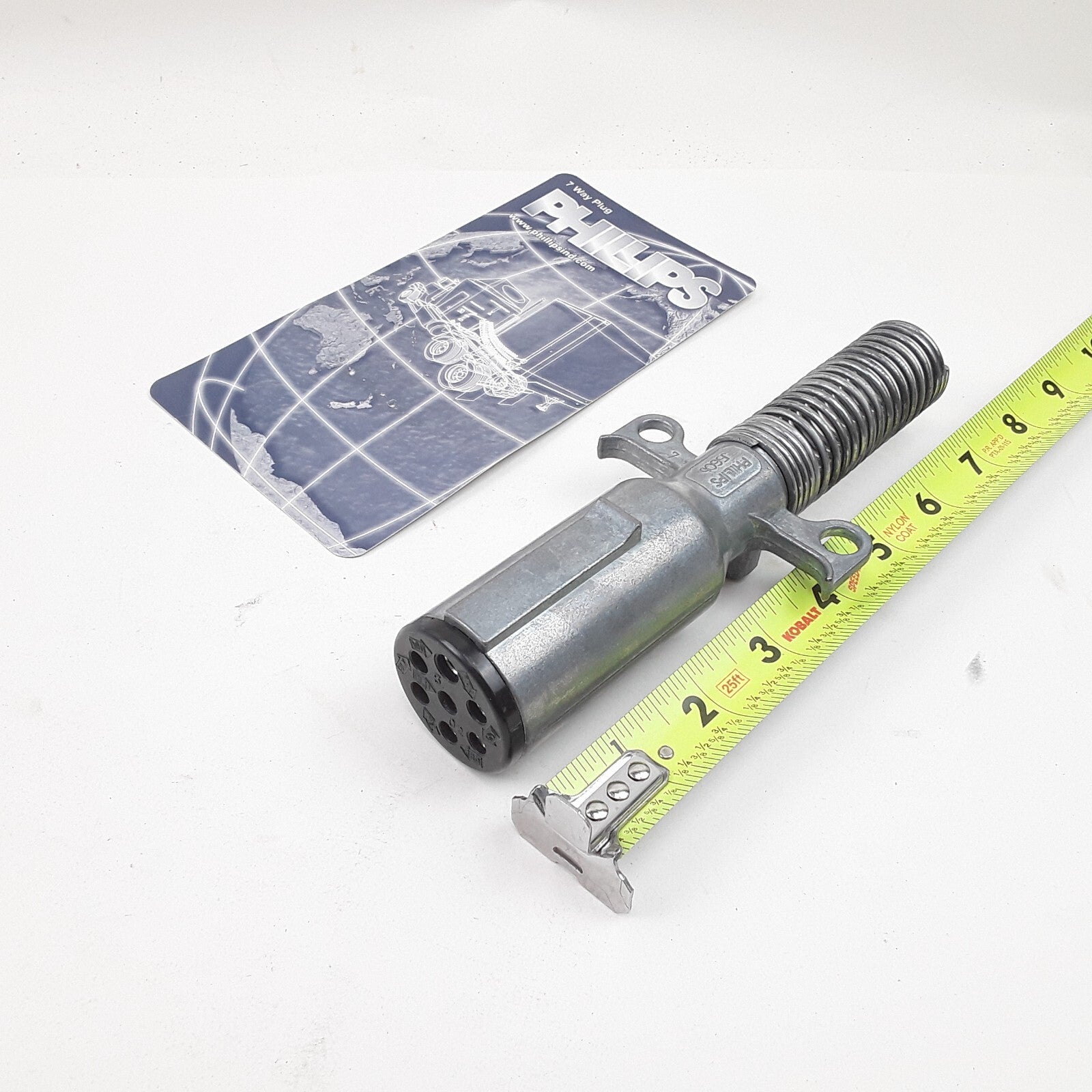 Phillips 15-730 - Trailer Power Cable Plug - Zinc Die-Cast, With Cable Guard