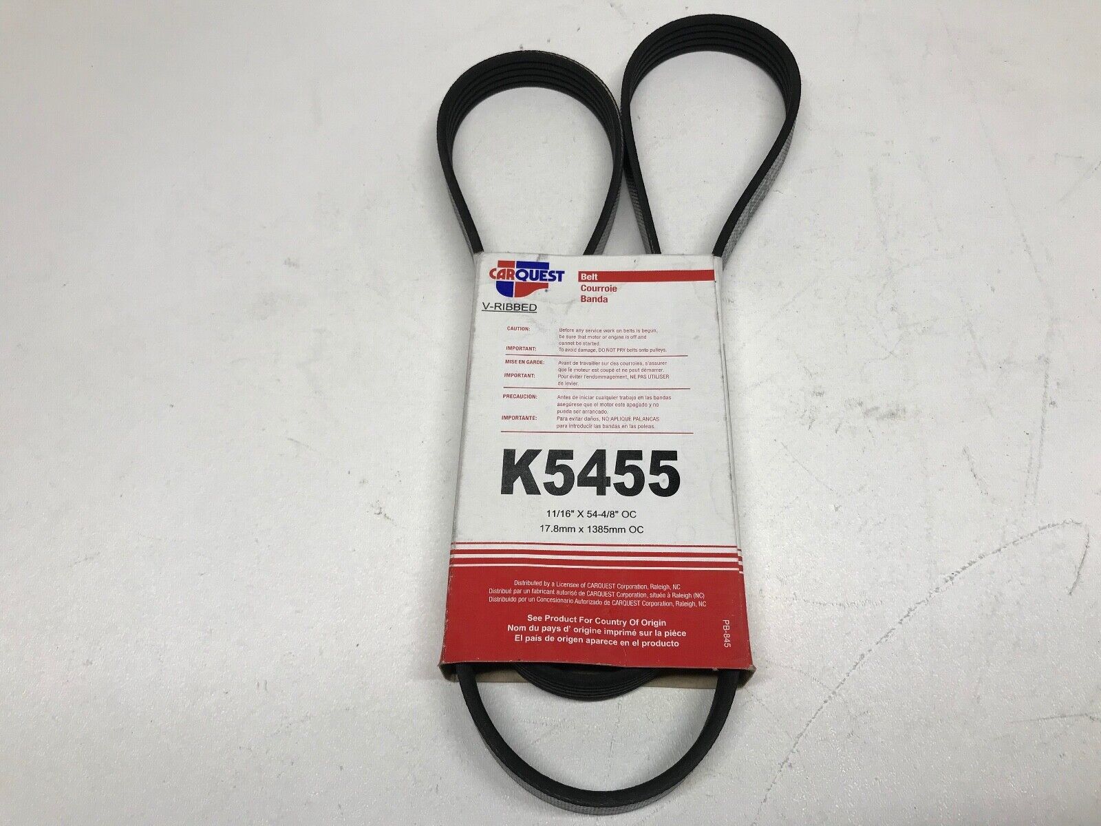 Serpentine Belt CARQUEST K5455 for Thunderbird,Santa Fe,Sonata, Magentis,Optima - HotCarParts