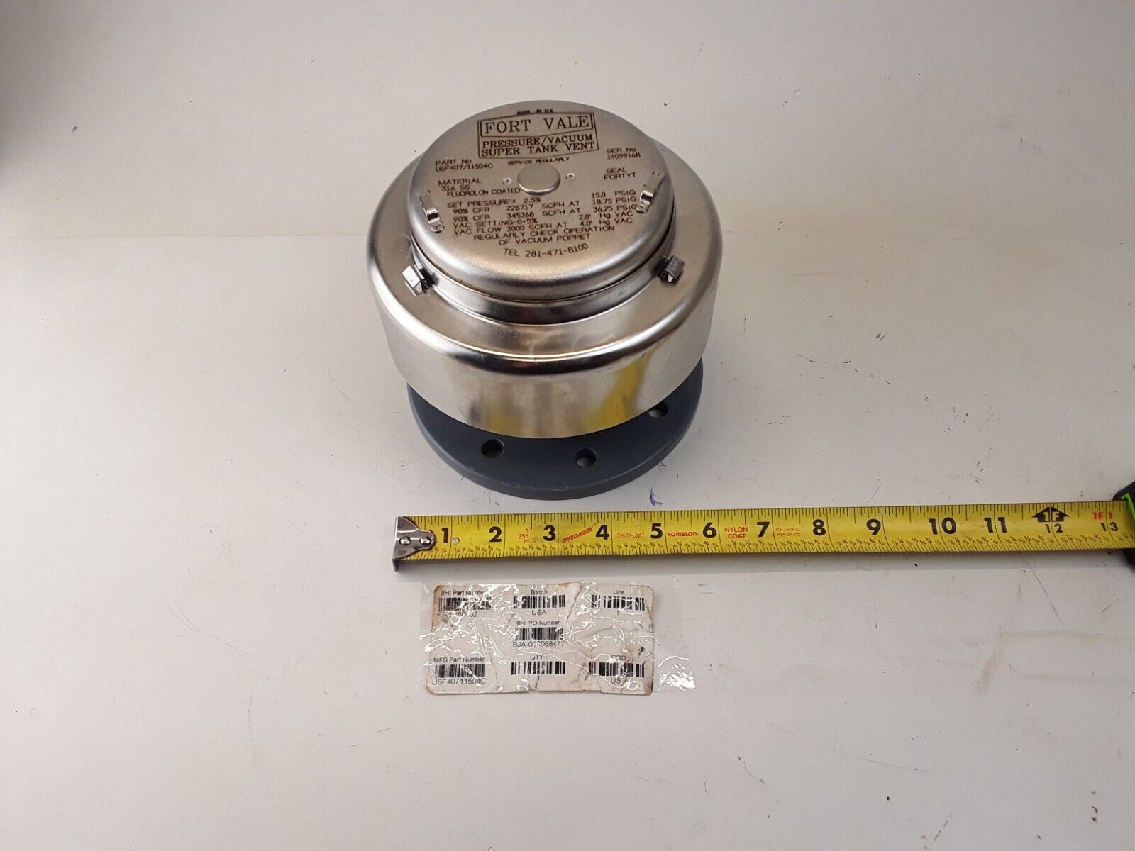 Fort Vale USF407/11504C Pressure vacuum super tank vent Fast Free Shipping - HotCarParts