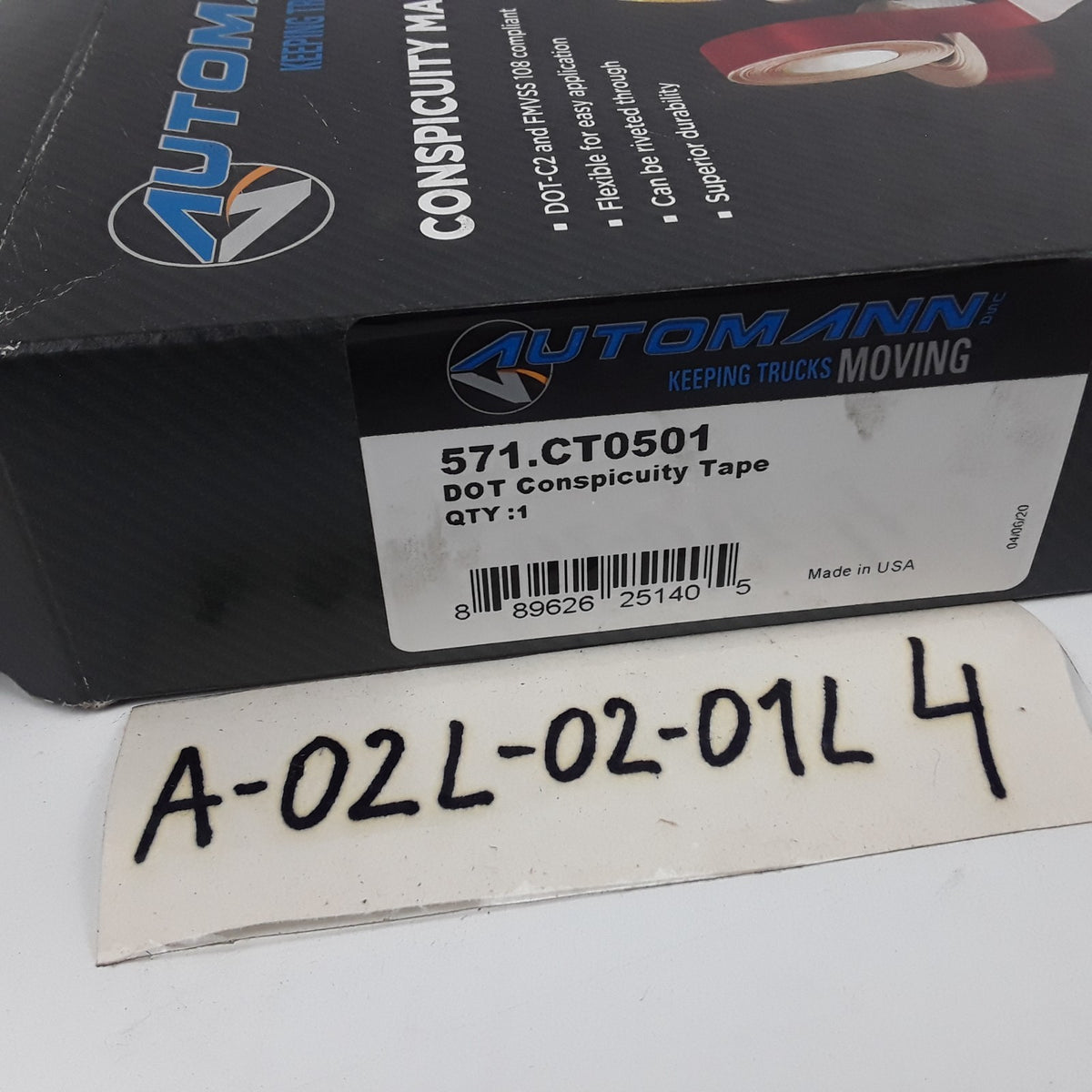 Automann 571.CT0501 Reflective Tape Red and White Length 150 Foot x Width 2 inch