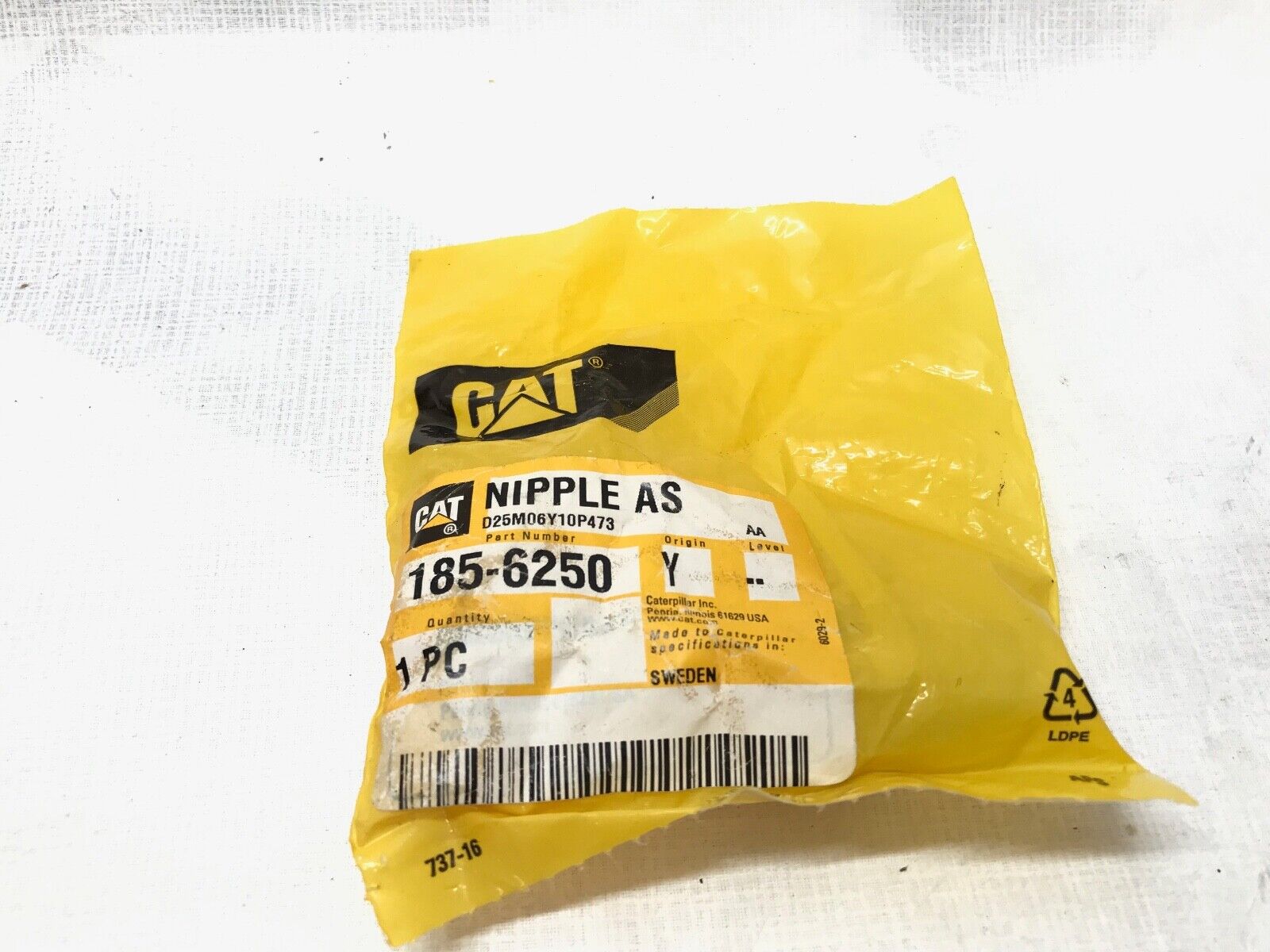 CAT CATERPILLAR 185-6250 DIAGNOSTIC NIPPLE 836H 815F II 825H 816F II 826H 950H - HotCarParts