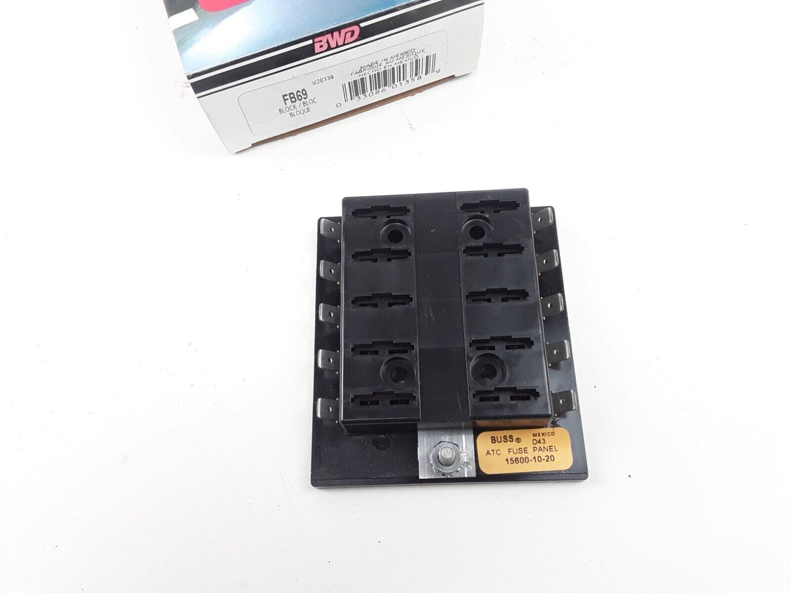 Fuse Block For 10 Fuses bwd FB69 cross p/n 19139889 , 46377-10 , 6G1047 , FH123