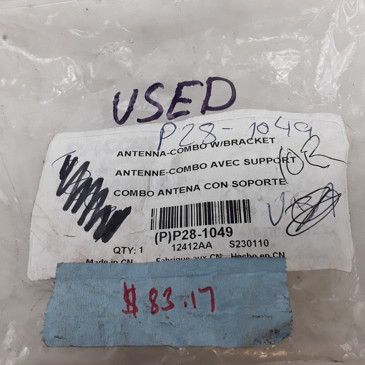 P28-1049 GPS Mounting Bracket Satellite Radio Antenna Fits Kenworth