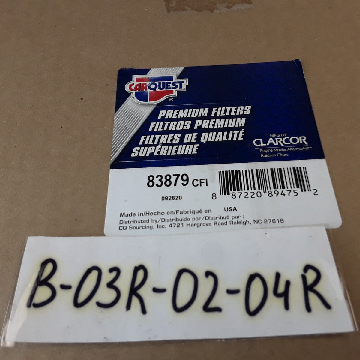 Carquest 83879 Air Filter Assembly Fits Caterpillar Gen Sets, Gen Set Engines