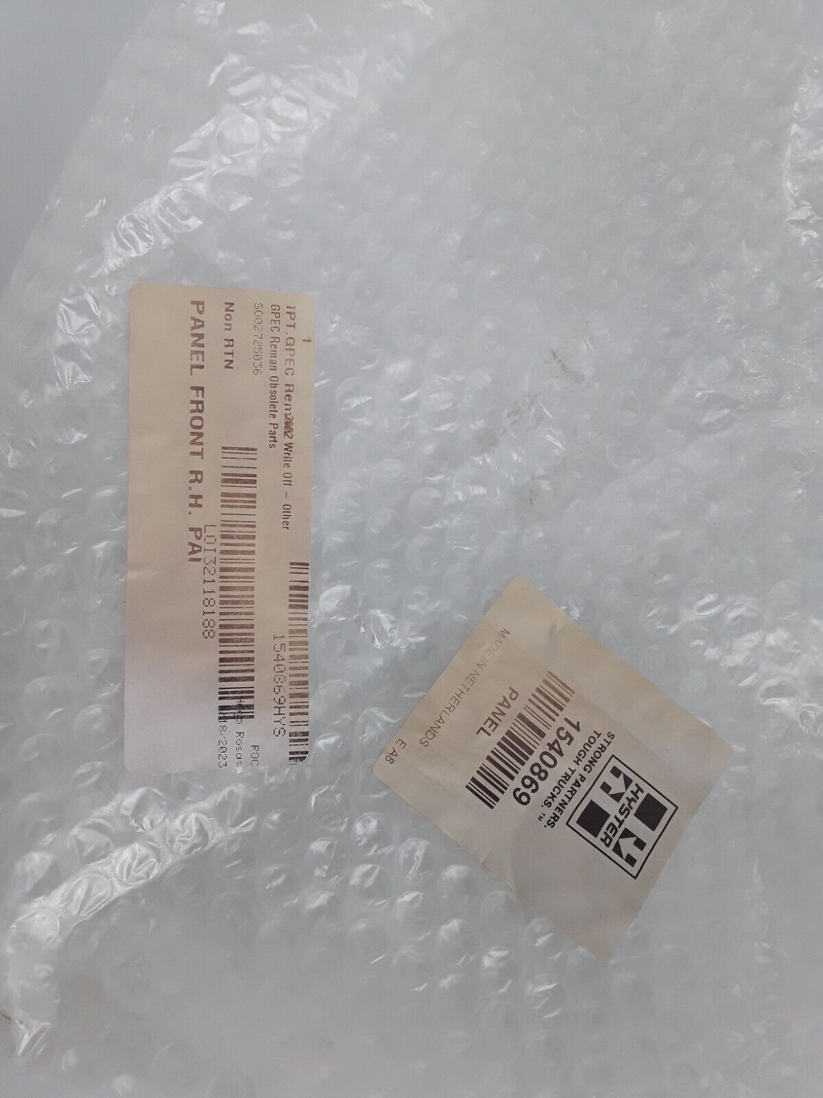 1540869 Hyster Forklift PANEL - FRONT (RH) RIGHT PART PARTS FAST FREE SHIPPING - HotCarParts