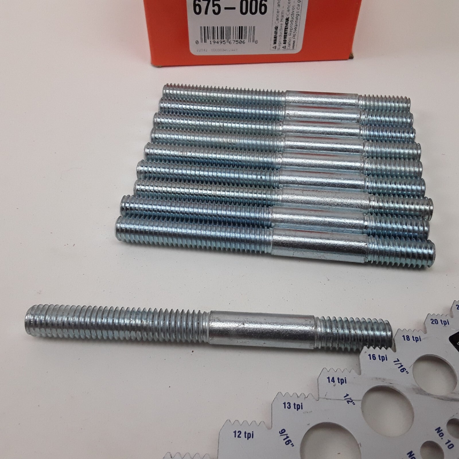 Multi-Purpose Car Truck Double Ended Stud - 3/8-16 x 3/4 In. and 3/8-16 x 2 In.