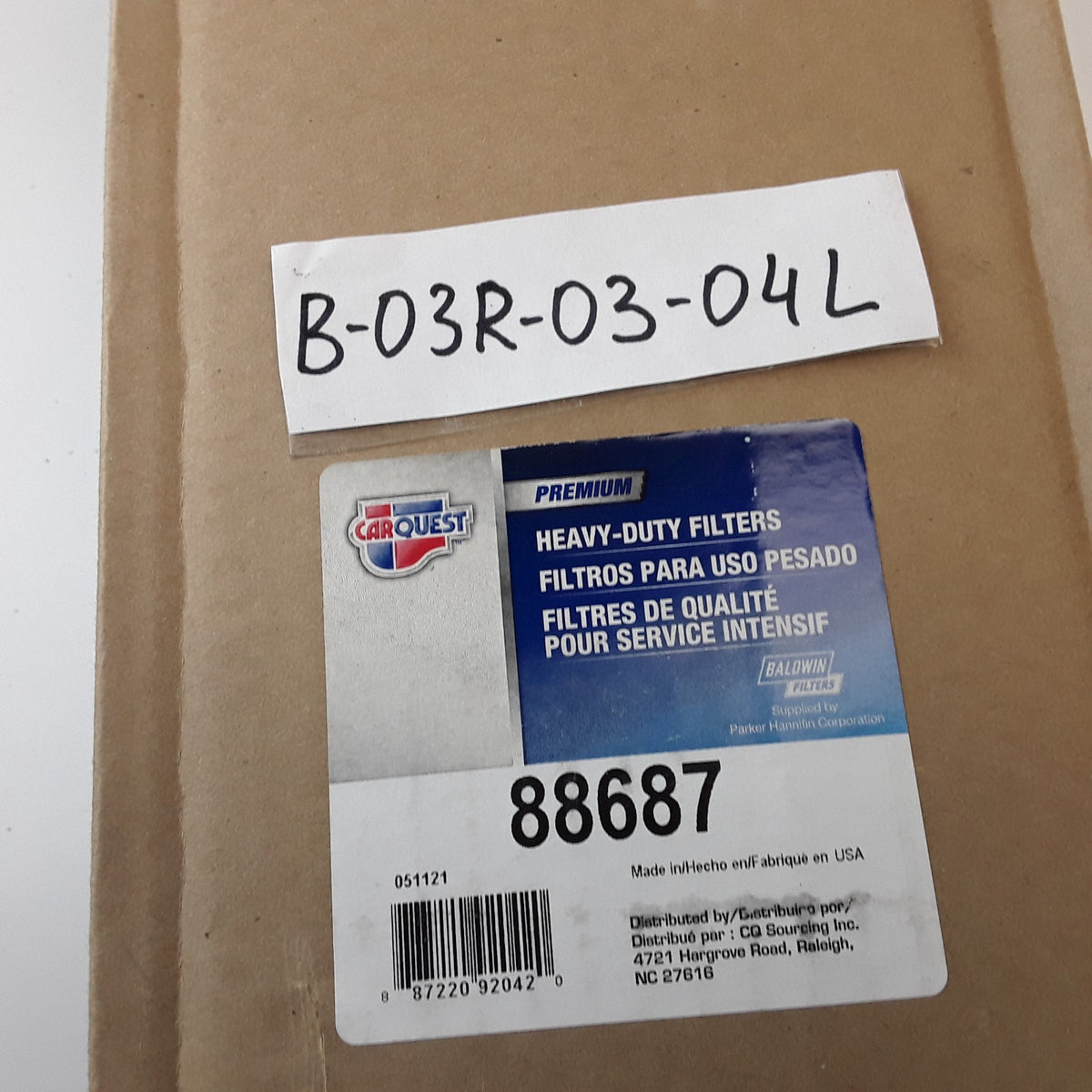 Carquest 88687 Inner Air Element Assembly Fits Agco, White Tractors