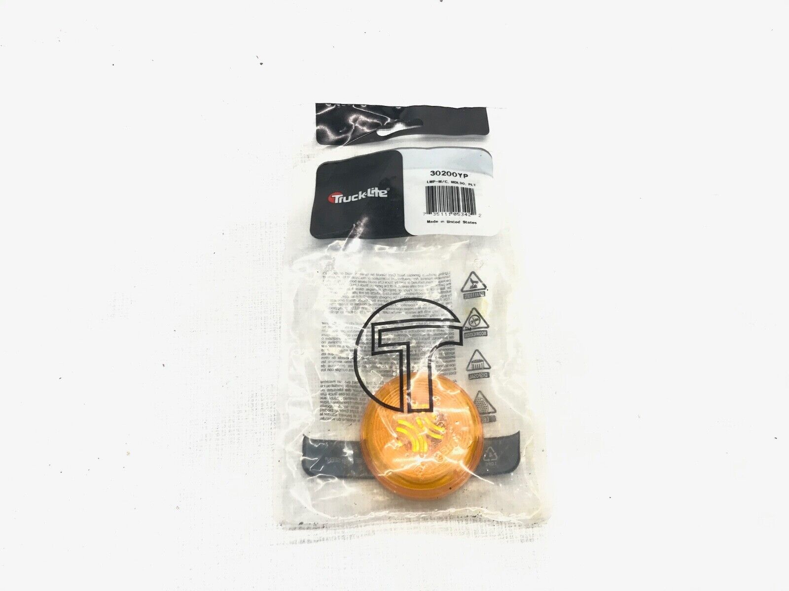 GENUINE TRUCK-LITE 30200YP LAMP M/C PLT 12V FAST FREE SHIPPING - HotCarParts