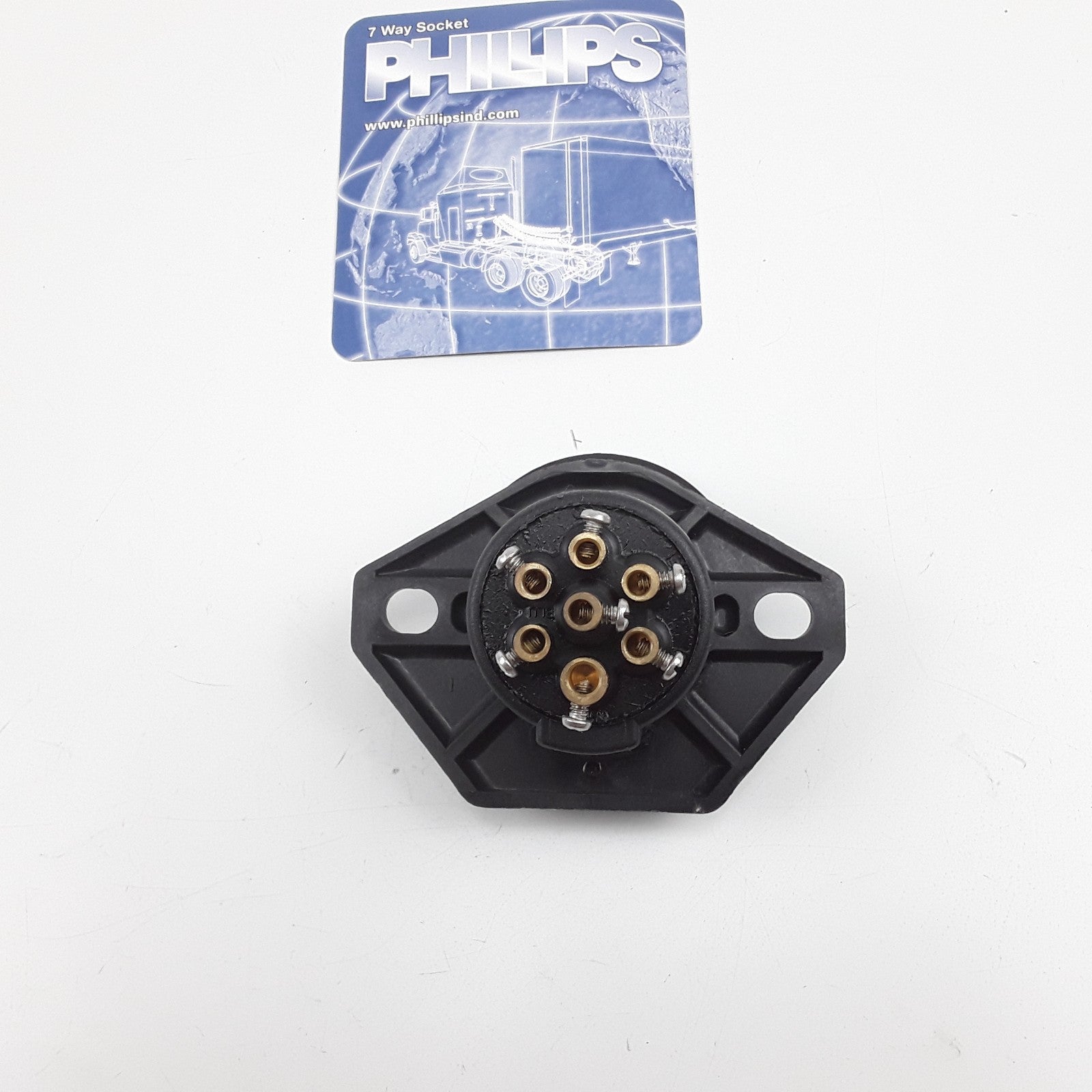 Philips 16-720 Trailer Receptacle Socket - 2 Holes Wire Insertion Split Pin