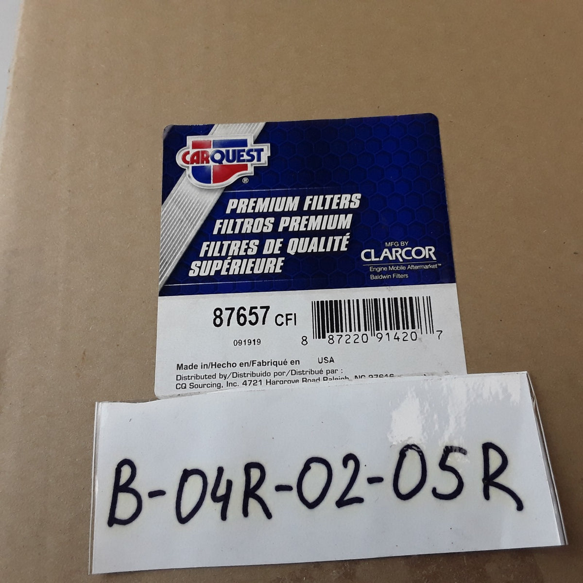 Carquest 87657 Secondary Air Filter For Case International New Holland Equipment