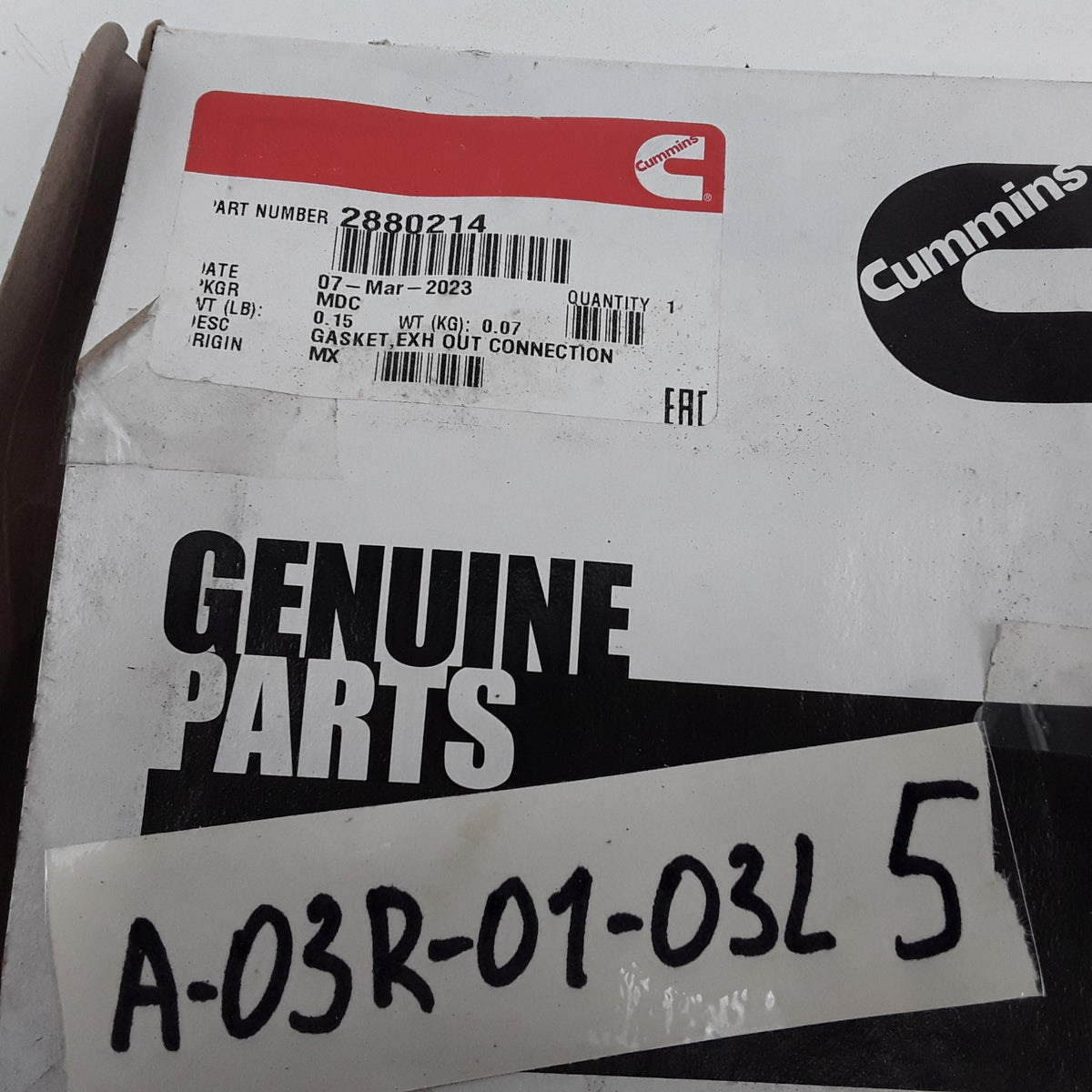 Exhaust Outlet Connection Gasket Fits ISL9 CM2250, ISX15 CM2250, QSX15 CM570